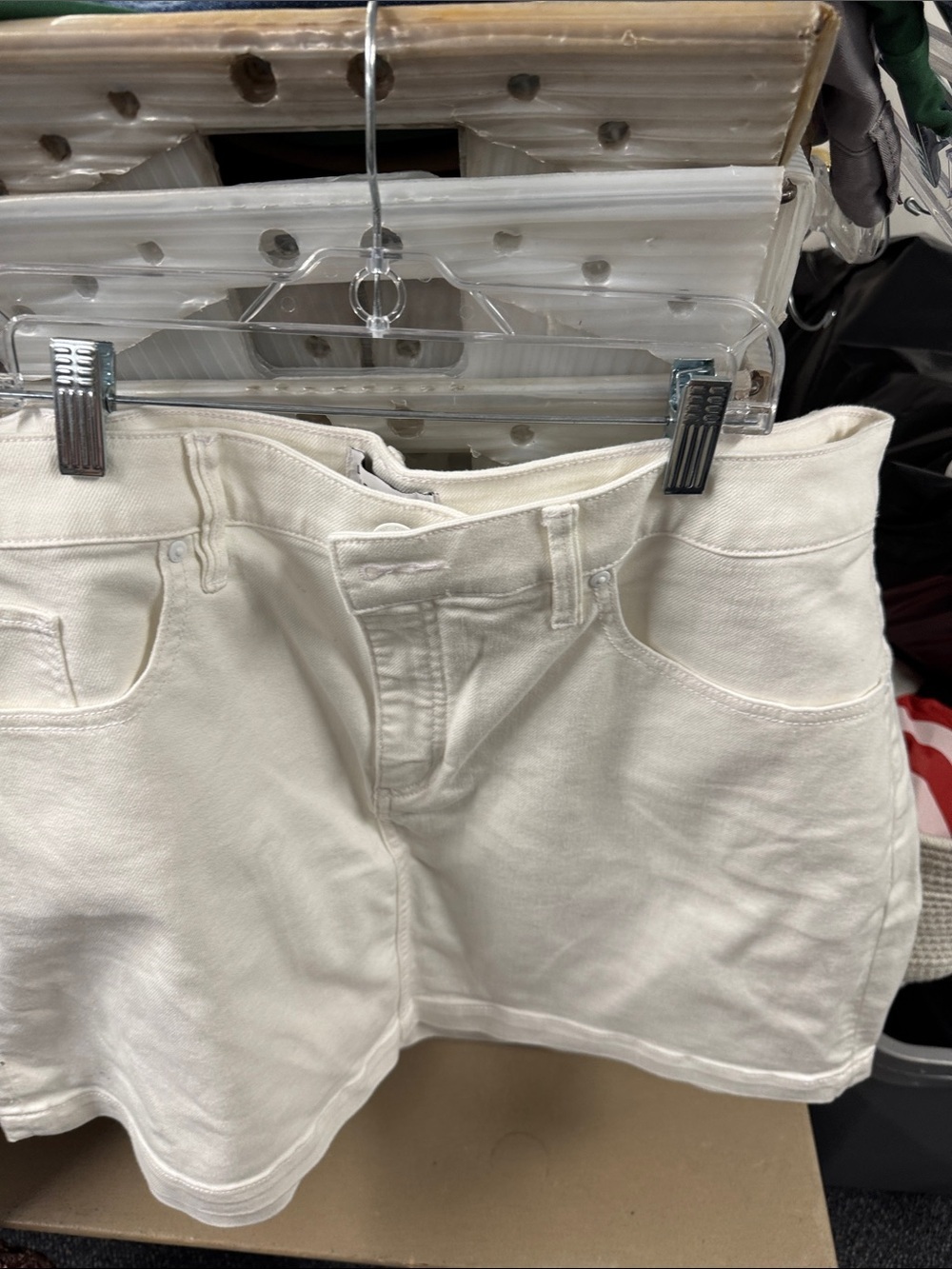 Lane Bryant white denim skirt size 18 // 052360